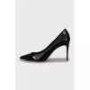 Black patent leather shoes