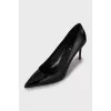Black patent leather shoes