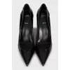 Black patent leather shoes