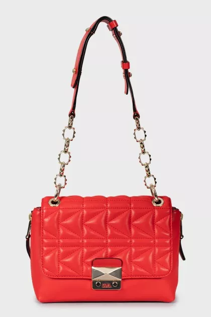 Red leather bag