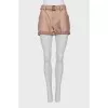 Mini shorts with belt