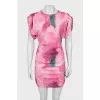 Dress with draping and cutout back