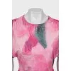 Dress with draping and cutout back