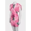 Dress with draping and cutout back