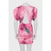Dress with draping and cutout back