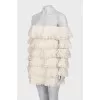 Платье мини с оборками