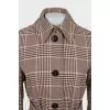 Fitted coat in check print