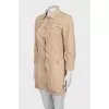 Beige jumpsuit with 3/4 sleeves