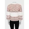 Mixed color woven sweater
