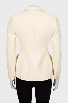 Fitted jacket with pockets