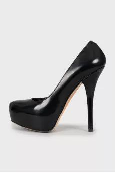 Black high heel shoes
