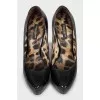 Black high heel shoes