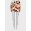 Printed silk mini skirt