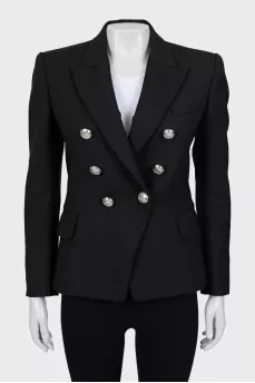 Wool jacket with silver buttons