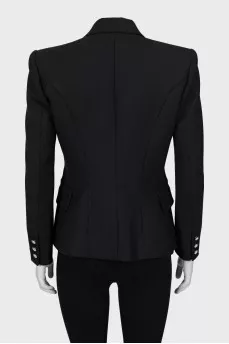 Wool jacket with silver buttons