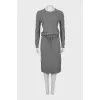 Приталенное платье из шерсти и кашемира