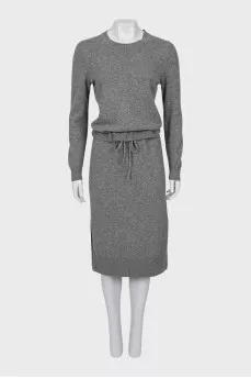 Fitted wool and cashmere dress