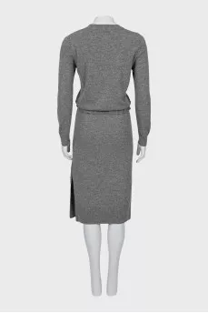 Fitted wool and cashmere dress