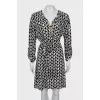 Printed dress decorated with chain