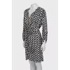 Printed dress decorated with chain