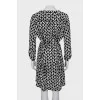 Printed dress decorated with chain