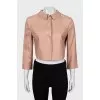 Silk jacket with collar