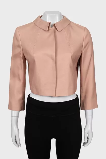 Silk jacket with collar