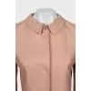 Silk jacket with collar