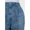 Banana jeans with stitched creases