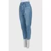 Banana jeans with stitched creases