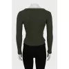 Green fitted cardigan