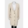 White wool coat