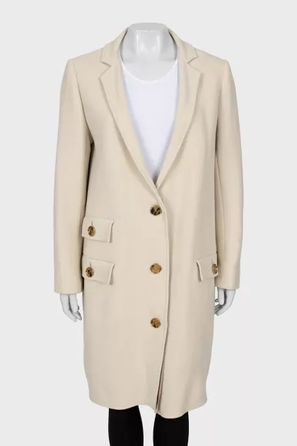 White wool coat