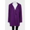 Wool coat with detachable hood