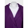 Wool coat with detachable hood