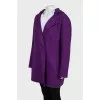 Wool coat with detachable hood