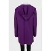 Wool coat with detachable hood