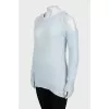 Longline off shoulder sweater with tag