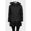 Quilted A-line jacket