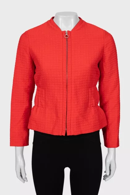 Red fitted jacket