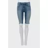 Raw hem denim shorts