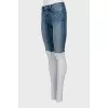 Raw hem denim shorts