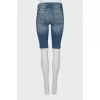 Raw hem denim shorts