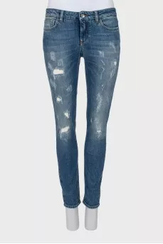 Distressed jeans