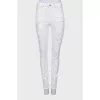 White skinny fit jeans in spotted print