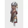 Printed fitted maxi dress