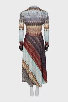 Printed fitted maxi dress