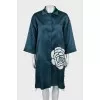Silk dress with buttons