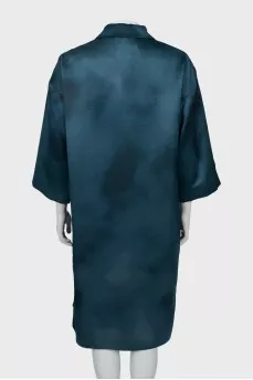 Silk dress with buttons
