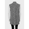 Tweed vest with zipper